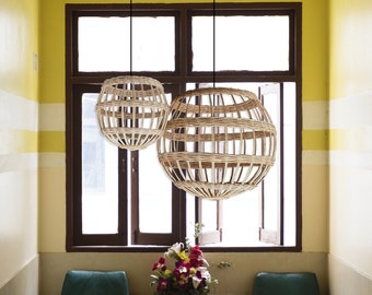 woven lighting, wicker pendant shade, rattan lamp shade, woven light pendant, rattan lighting, wicker light shade, lamps bamboo, rattan