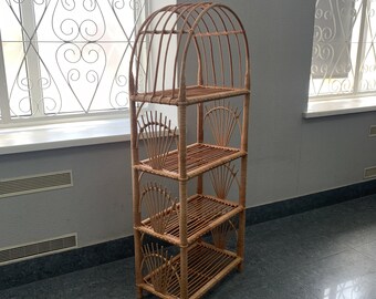 Wicker Bookshelf Etsy