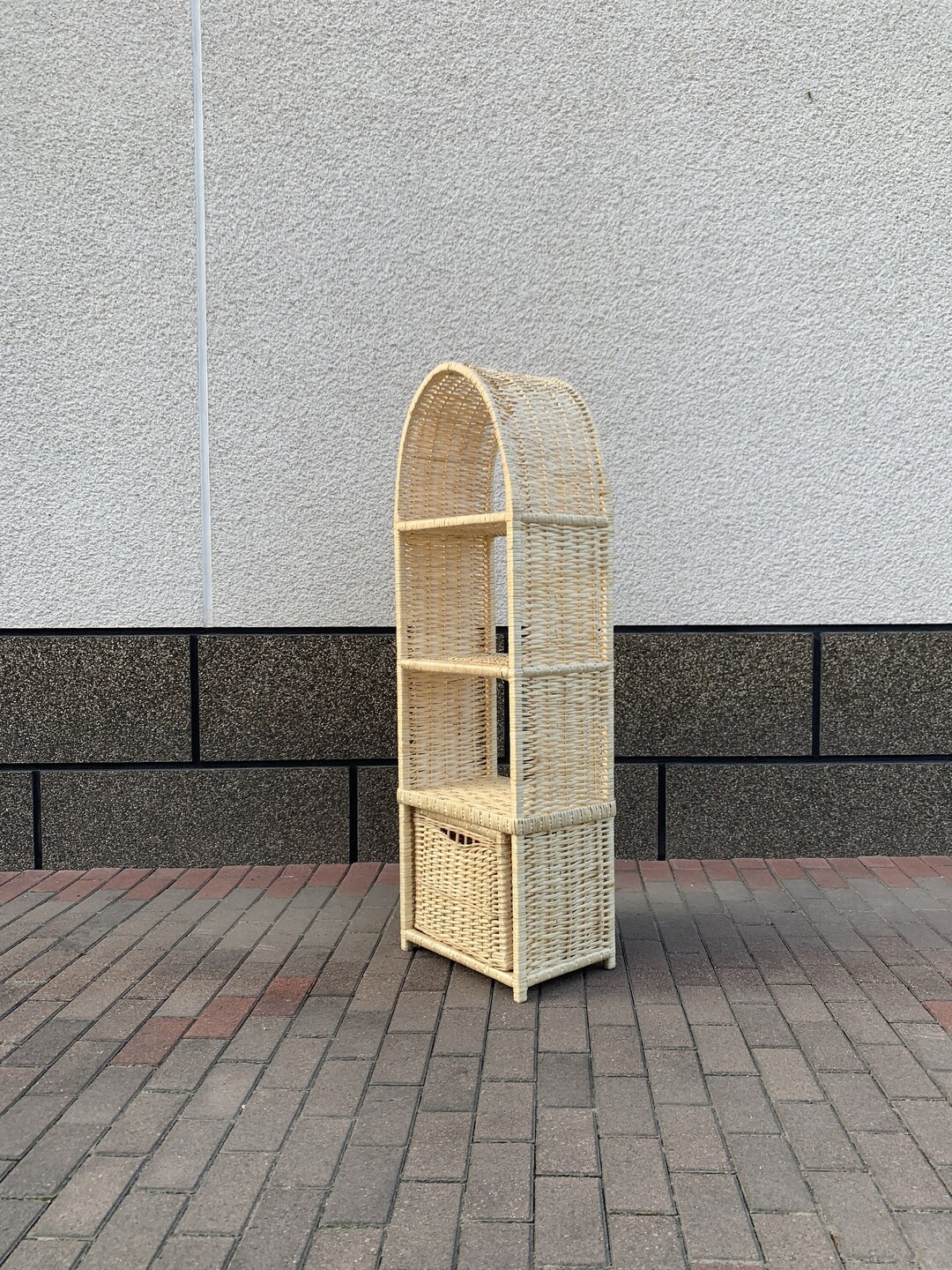 Wicker Rattan Shelf, Cane Shelf, Small Wicker Shelf, Entryway Shelves