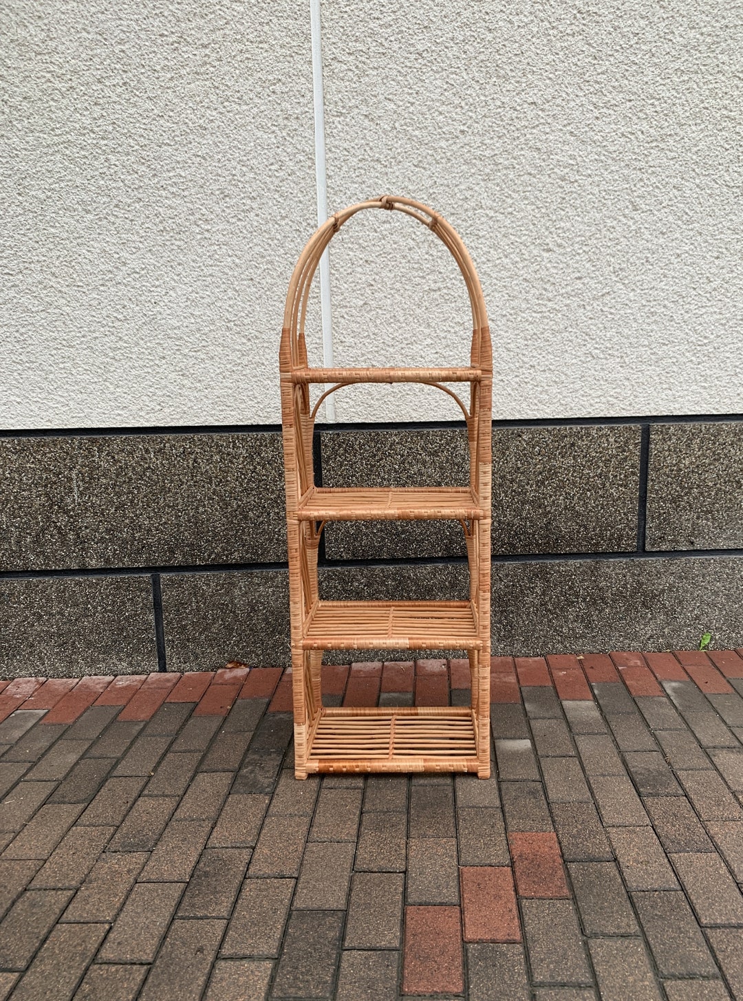 Small Wicker Shelf Boho Shelf Entryway Shelves Wicker Shelf Etsy