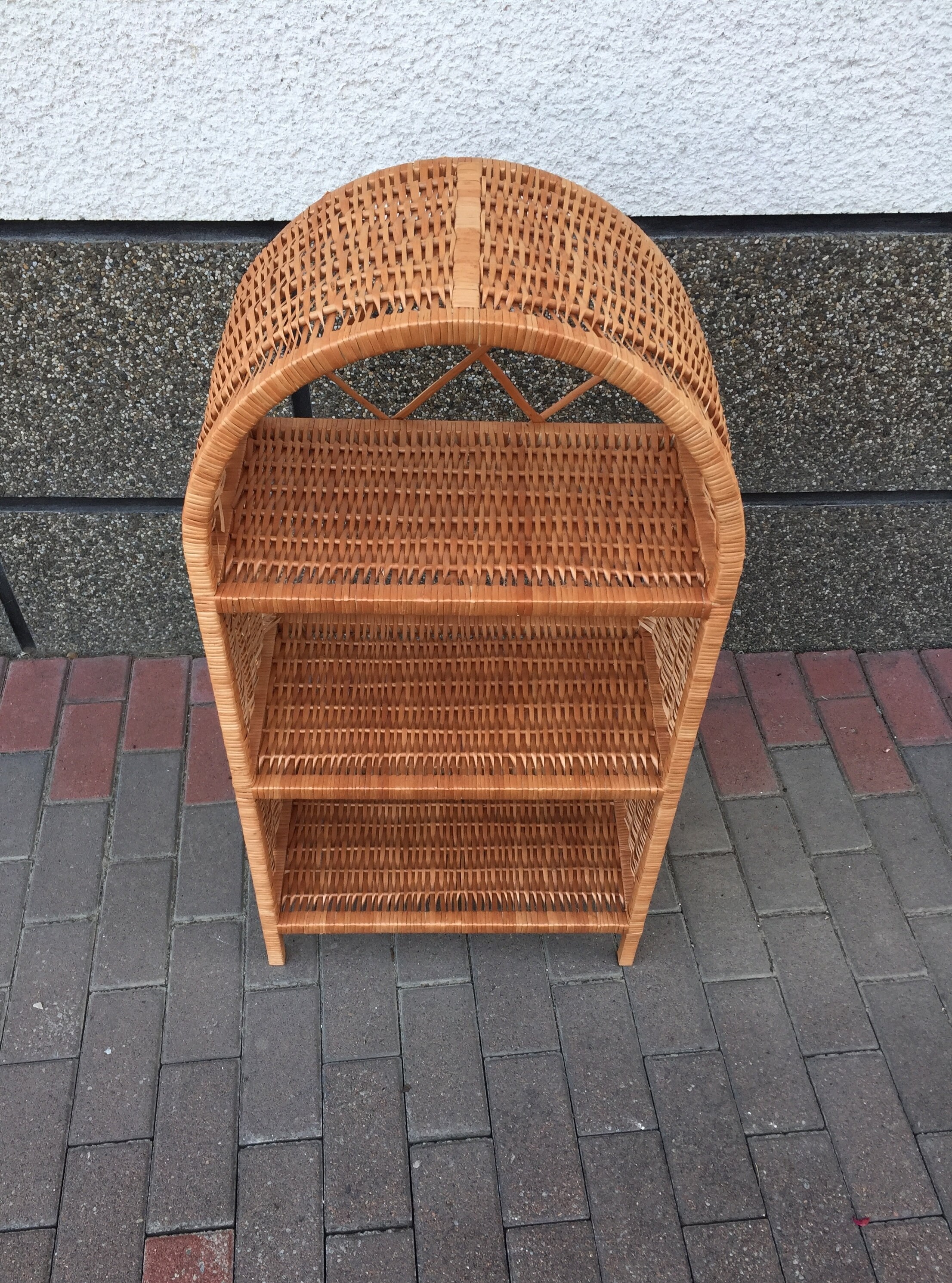 Arched Wicker Shelf Arched Rattan Shelf Wicker Etsy