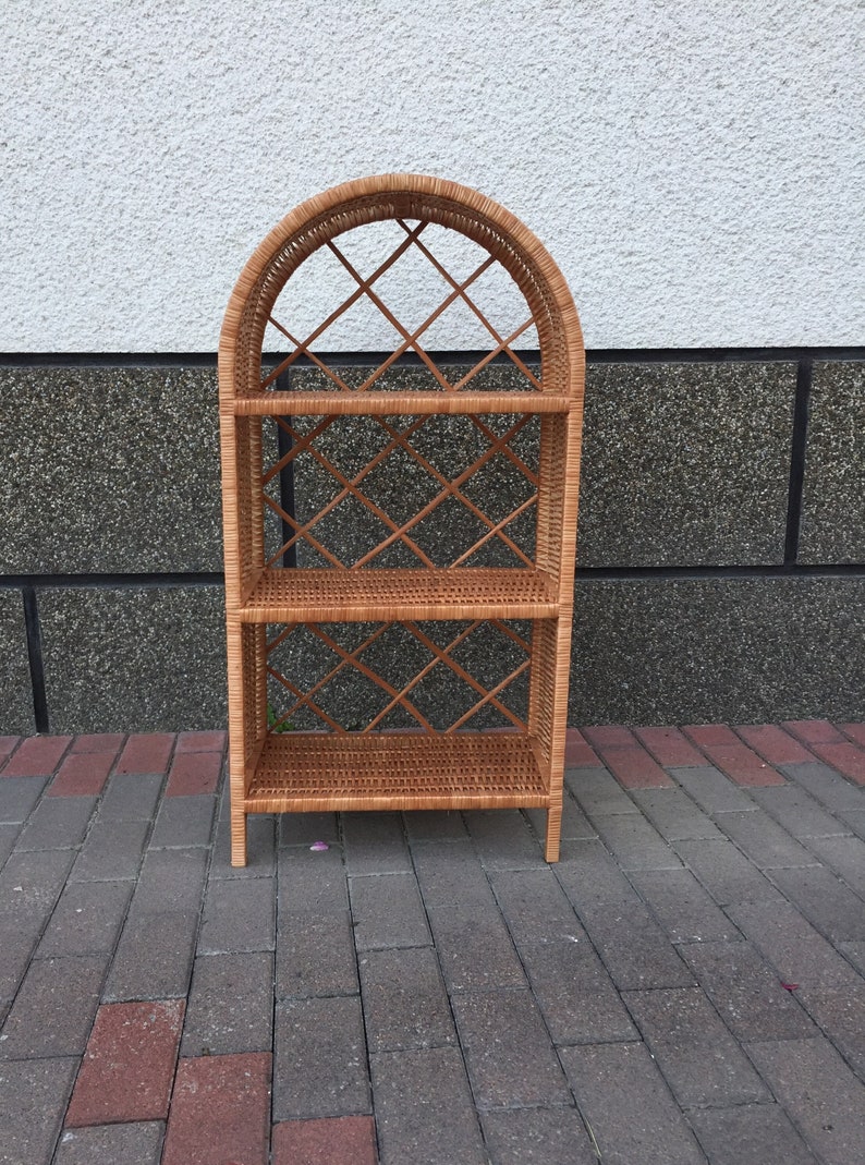 Arched Wicker Shelf Arched Rattan Shelf Wicker Etsy