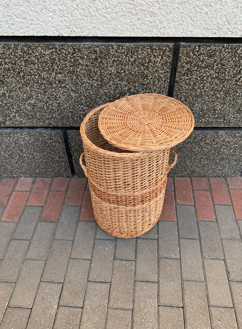 Big Laundry Basket Big Wicker Basket Laundry Hamper Basket Etsy
