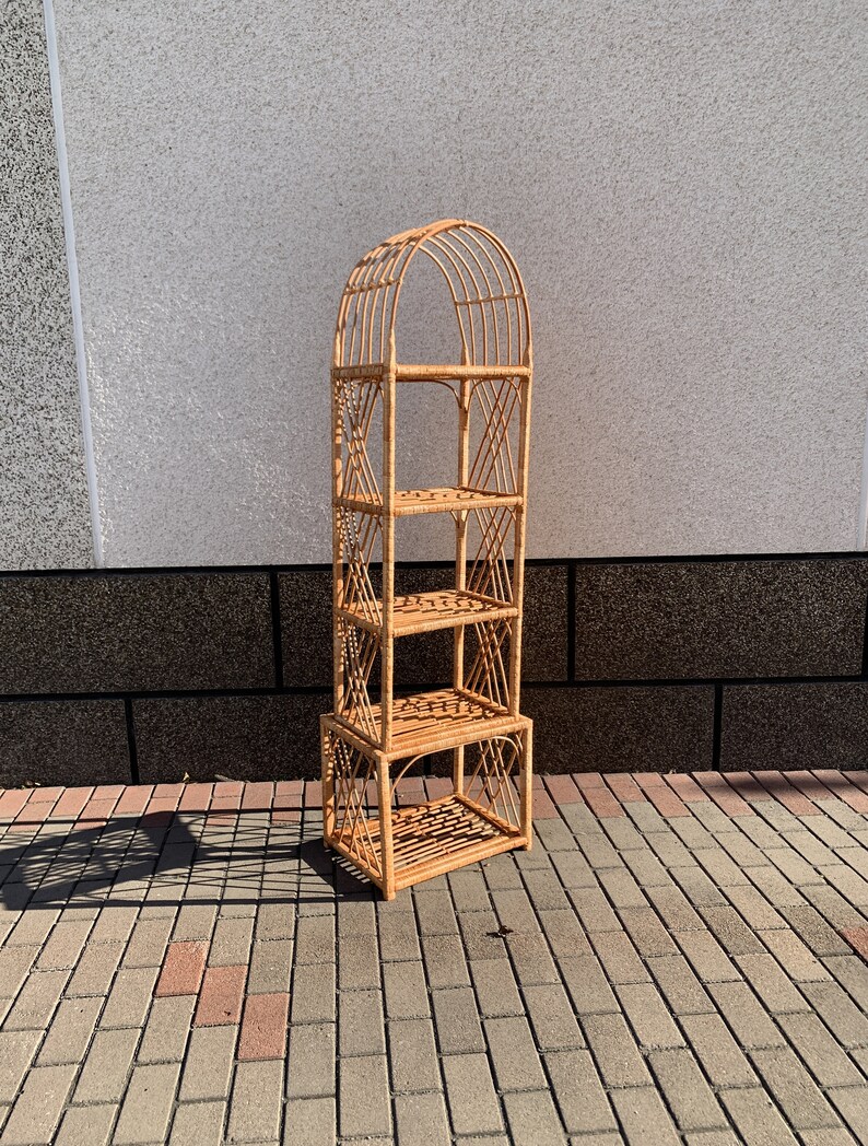 Arched Wicker Shelf Arched Rattan Shelf Wicker Furniture Etsy