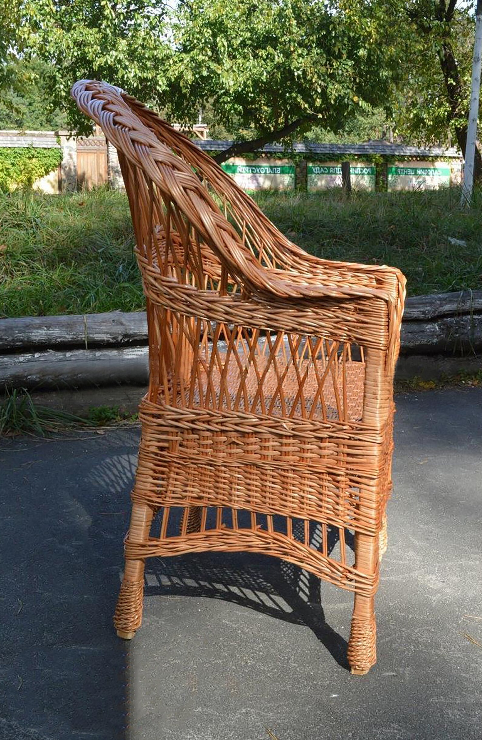 Outdoor chairs wicker lounge chair rattan furniture wicker | Etsy