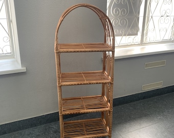 wicker wall shelf, rattan shelf, plant shelf, book shelf, outdoor furniture, rattan etagere, indoor plant stand, wicker rattan shelf, wicker