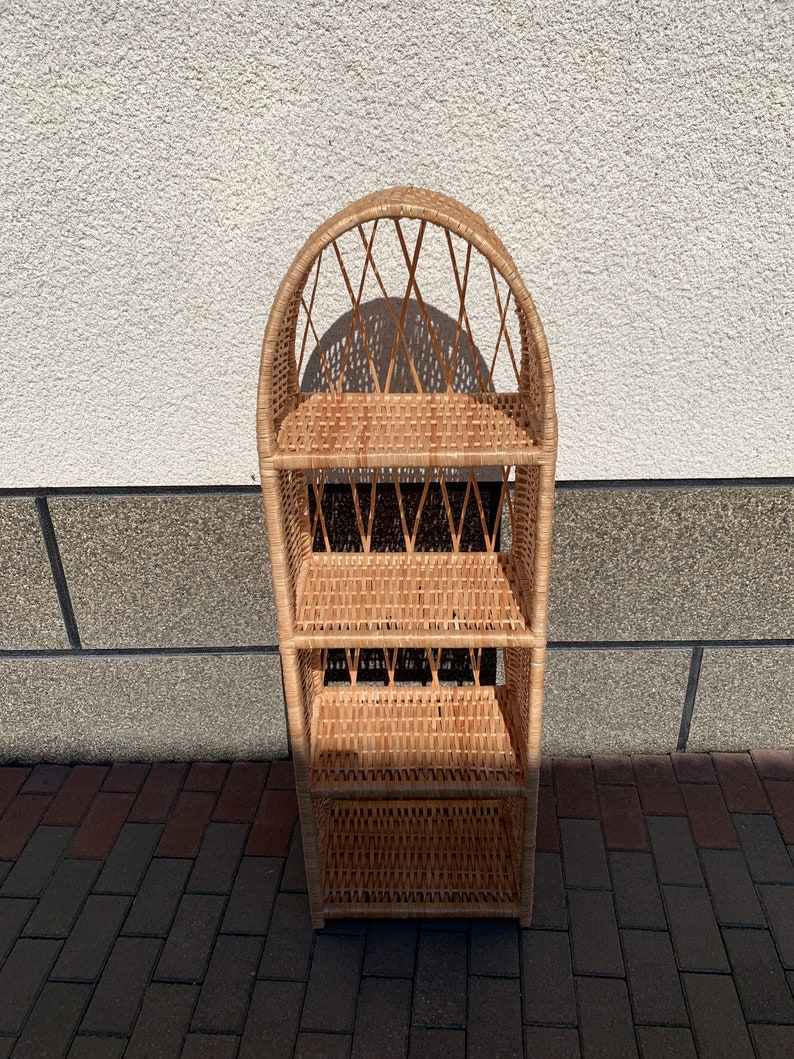 Arched Wicker Shelf Arched Rattan Shelf Wicker Etsy
