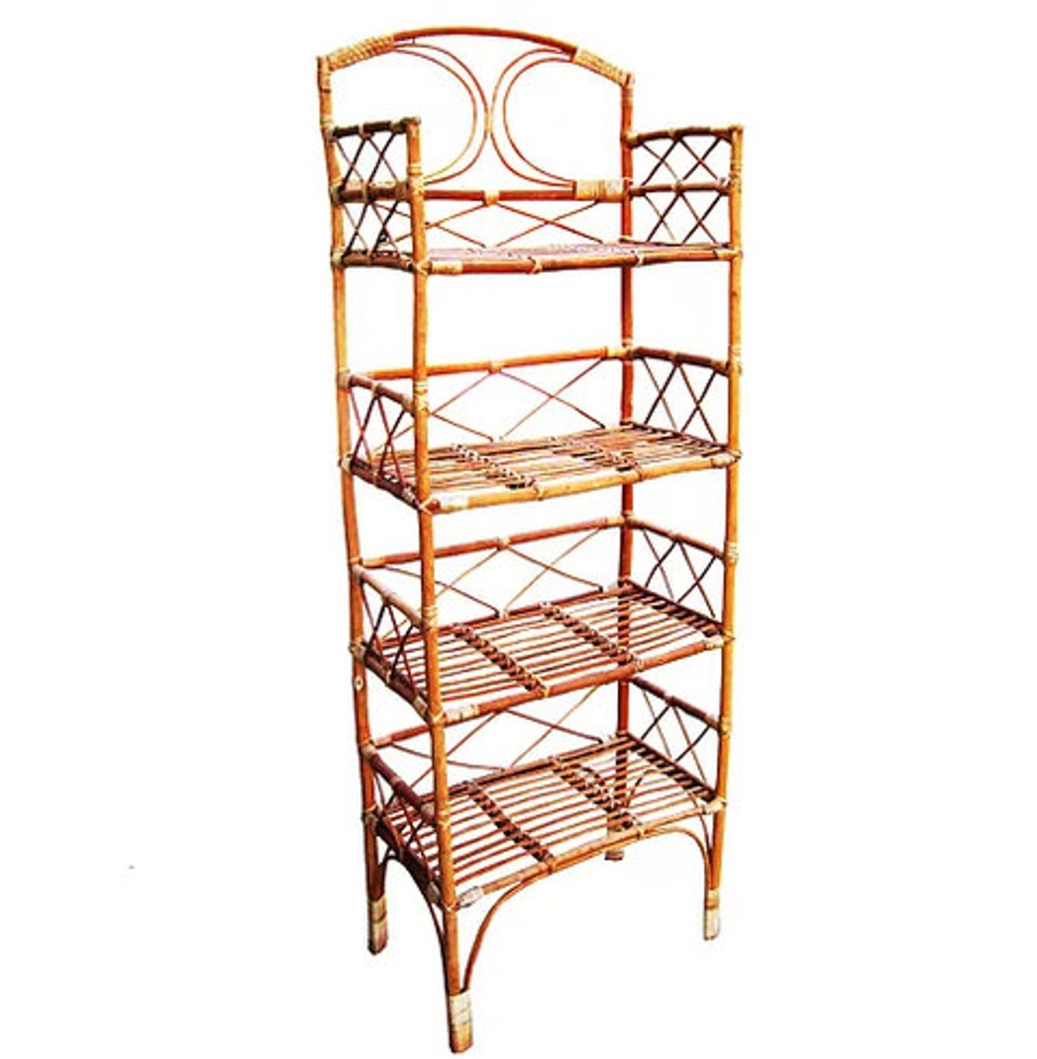 Rattan etagere wicker shelf wicker plant stand book shelf Etsy
