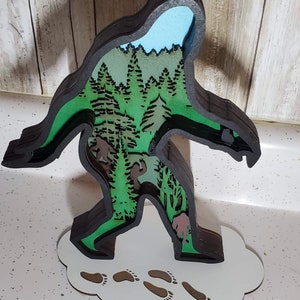 3D Bigfoot with a stand