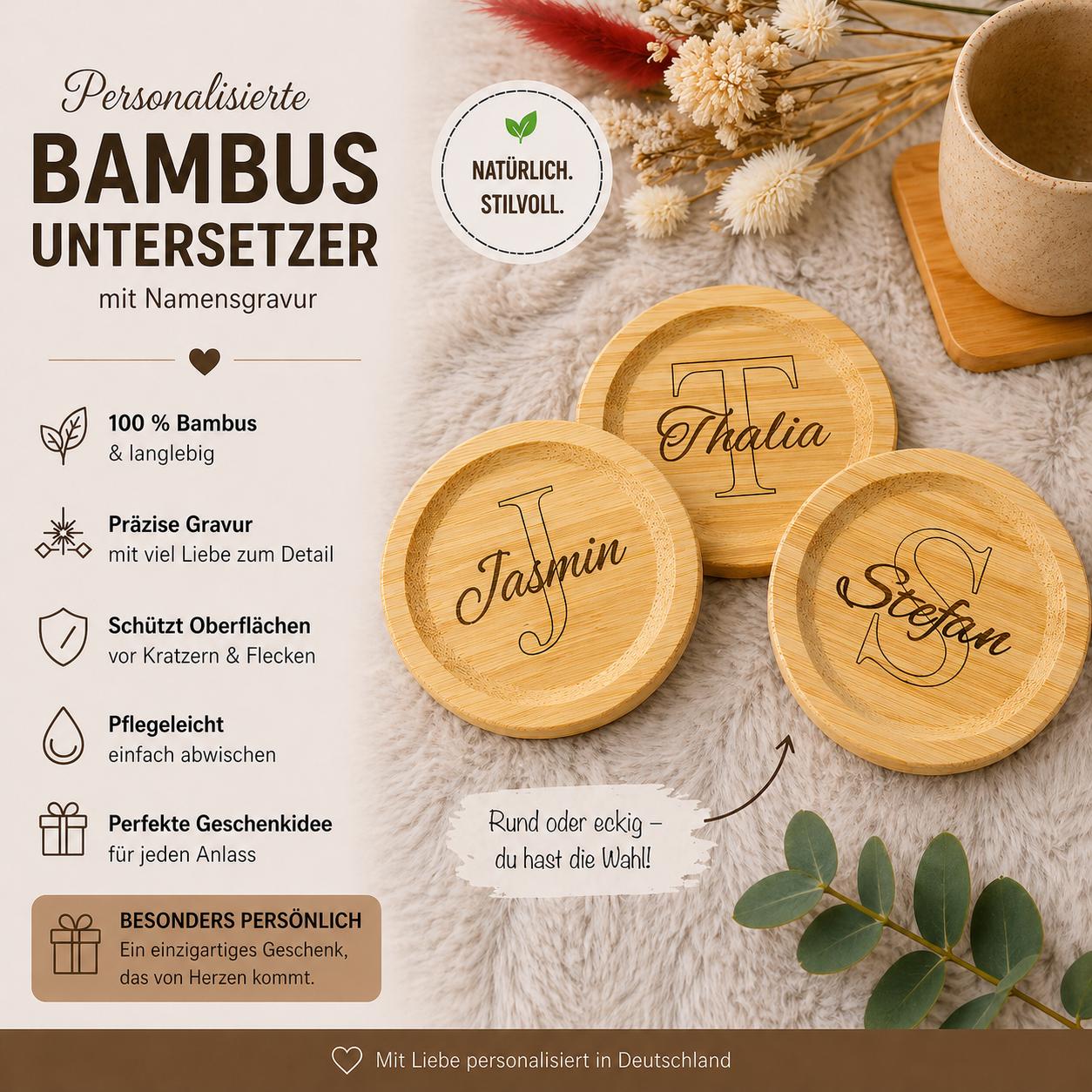 Bambus untersetzer - Etsy.de