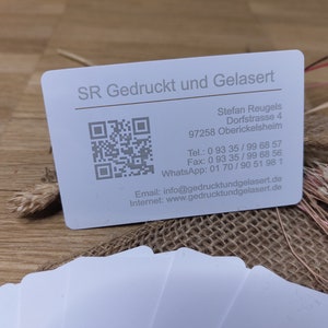 NFC Visitenkarte RFID weiß mit individueller Gravur Business