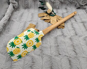 Teigschaber Silikonspatel XXXL personalisiert Ananas  backen kochen ca. 32 cm lang mit Wunschgravur Geschenk Küchenhelfer