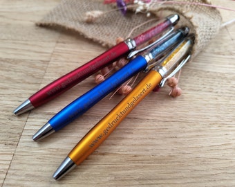 2 in 1 ballpoint pen personalized with touch pen individual engraving guest gift gift 3 colors to choose from