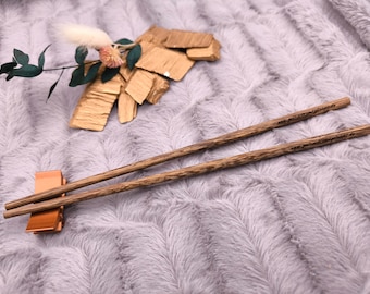 2 Chopsticks personalisiert Holz 1 Paar mit Wunschgravur 25 cm Geschenk Essstäbchen