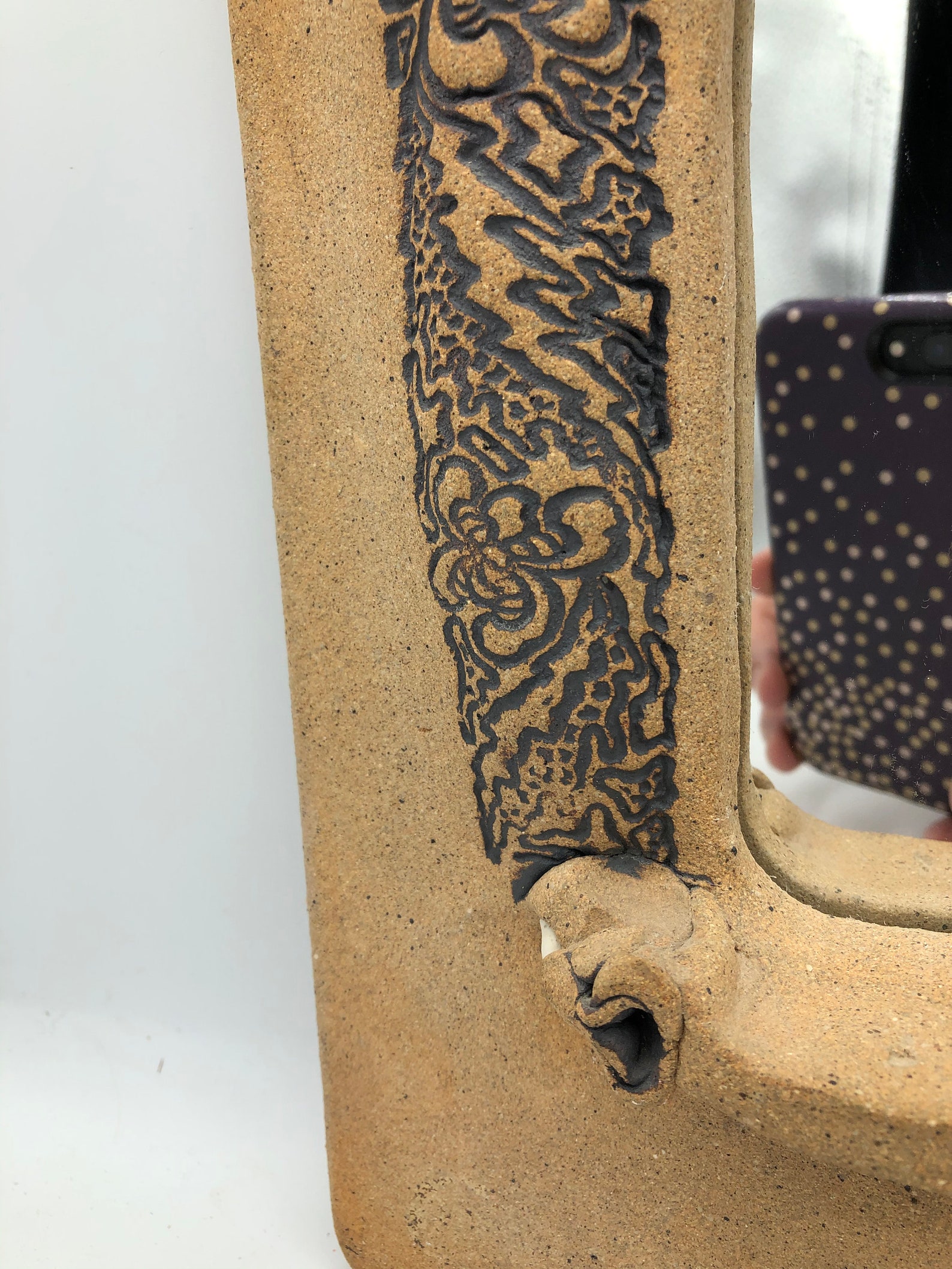 Handmade Pottery Handmade Mirror Rustic Mirror Aztec Mirror Etsy