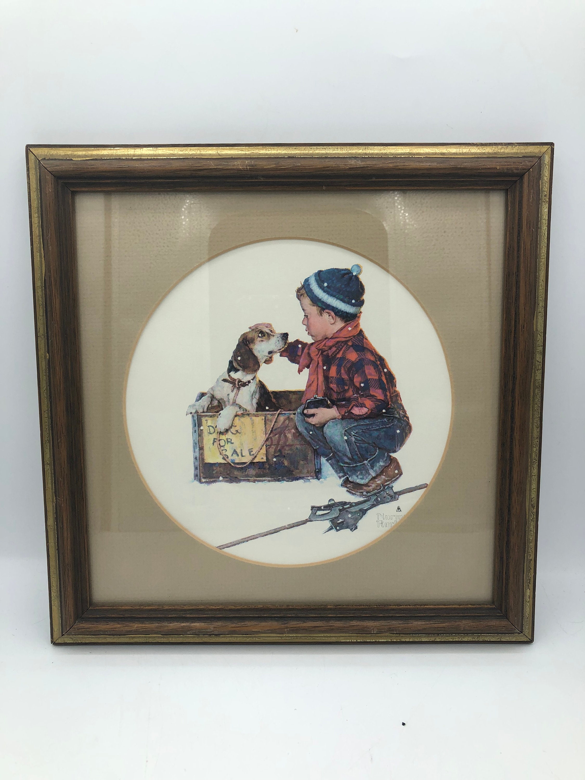 Vintage Norman Rockwell Framed Prints Vintage Framed Beagle Etsy UK