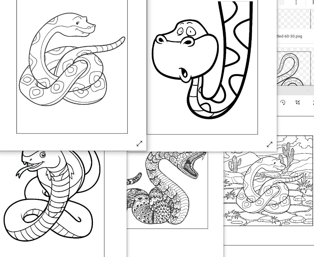 20 Fun Snake Coloring Pages for Kids . Digital Download | Etsy
