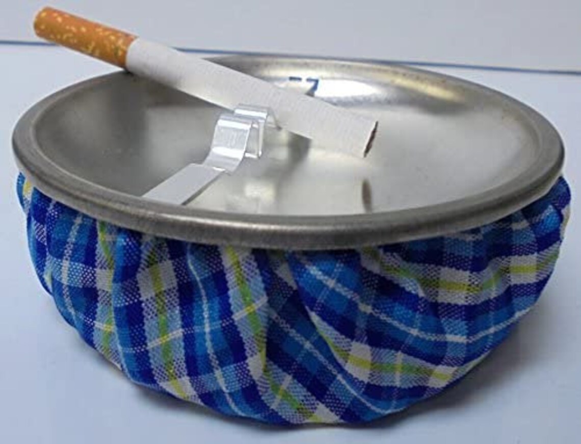 Windproof Blue Bean Bag Ashtray Etsy