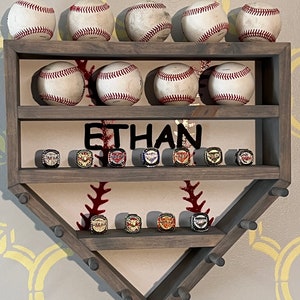 Home Plate Baseball and Ring Display (Jr4)