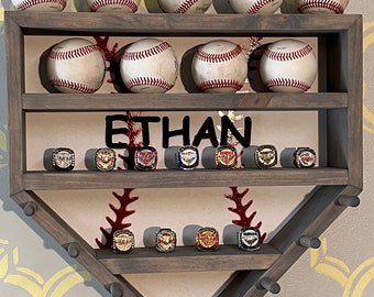 Home Plate Baseball and Ring Display (Jr4)