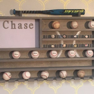 American Flag Baseball/Bat Ring Display