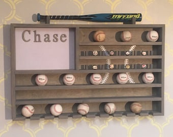 American Flag Baseball/Bat Ring Display
