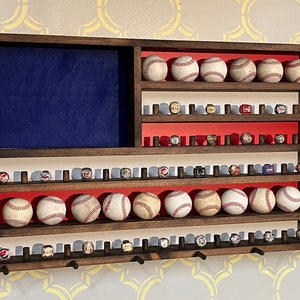 American Flag Baseball Ring Display