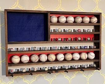 American Flag Baseball Ring Display