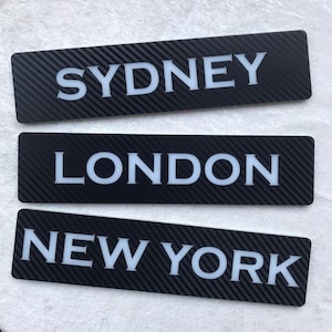 Custom World Time Zone Sign: Acrylic City Name Wall Decor