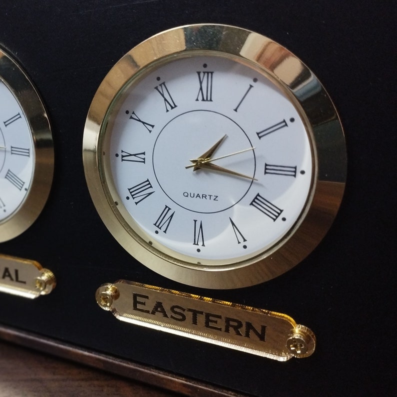 Time Zone Clock. 4 Customizable Zones. Optional Zone Labels. Etsy