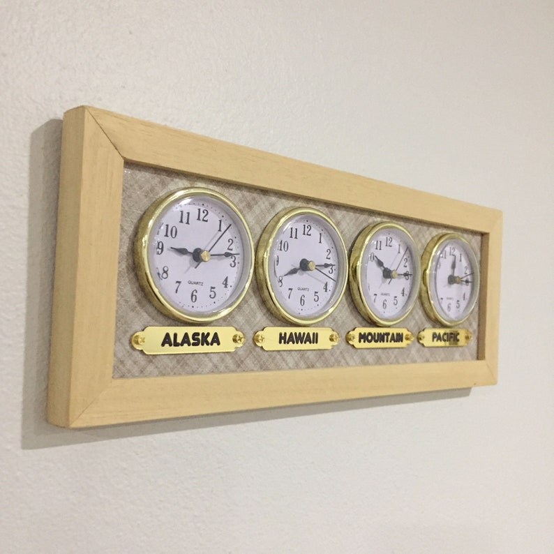 Time Zone Clock. 4 Customizable Zones. Optional Zone Labels. Personal