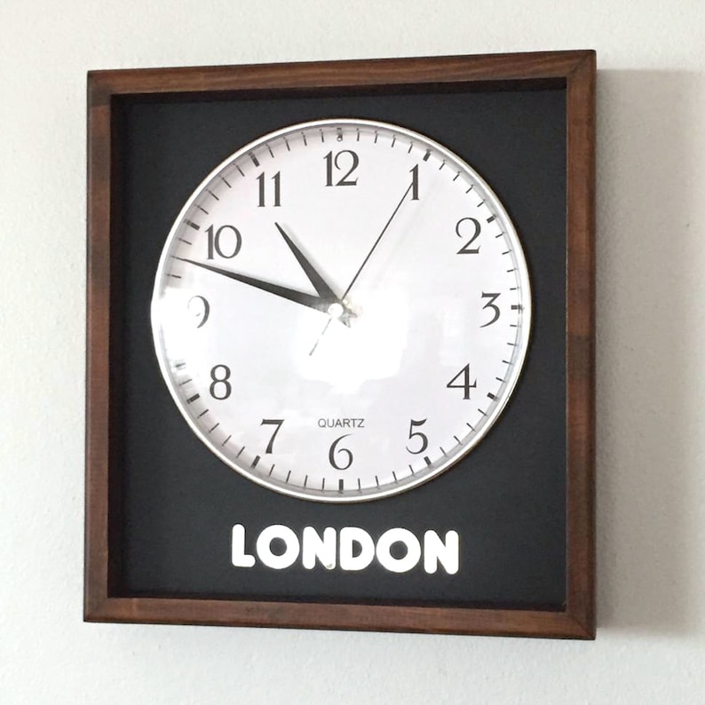 World Cities Clock. Customizable World Cities Wall Clock. Etsy