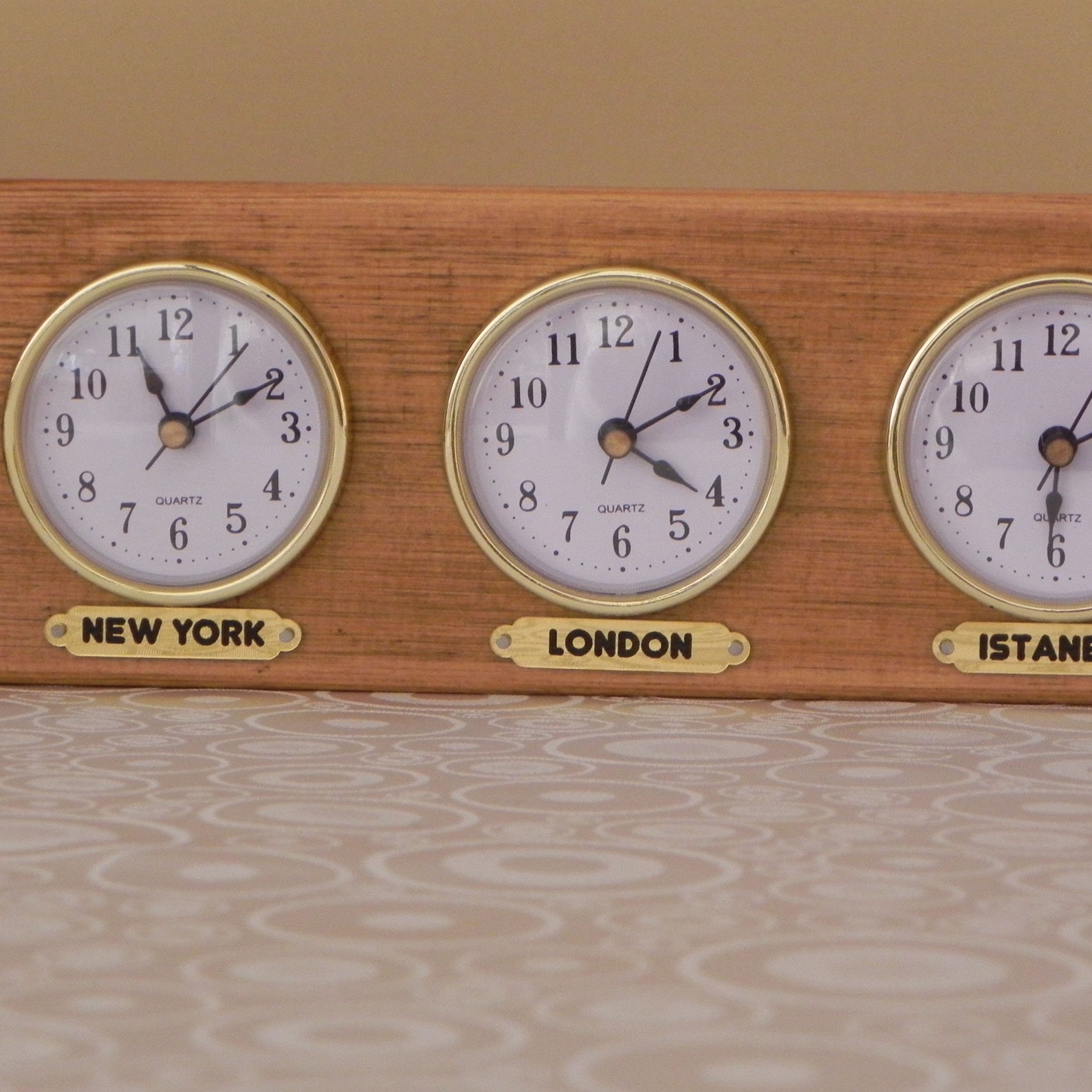 Time zone clock. 4 customizable zones. optional zone labels. Etsy
