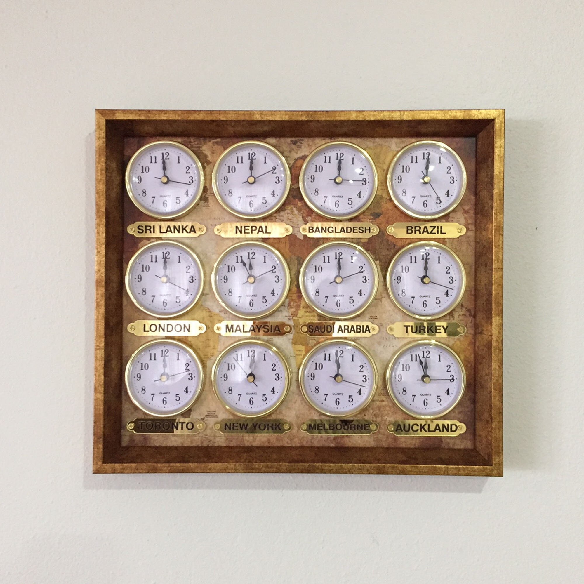 12 Zone Clocks. Multi Zone Times. Time Zone Clock. Custom Time Etsy Australia