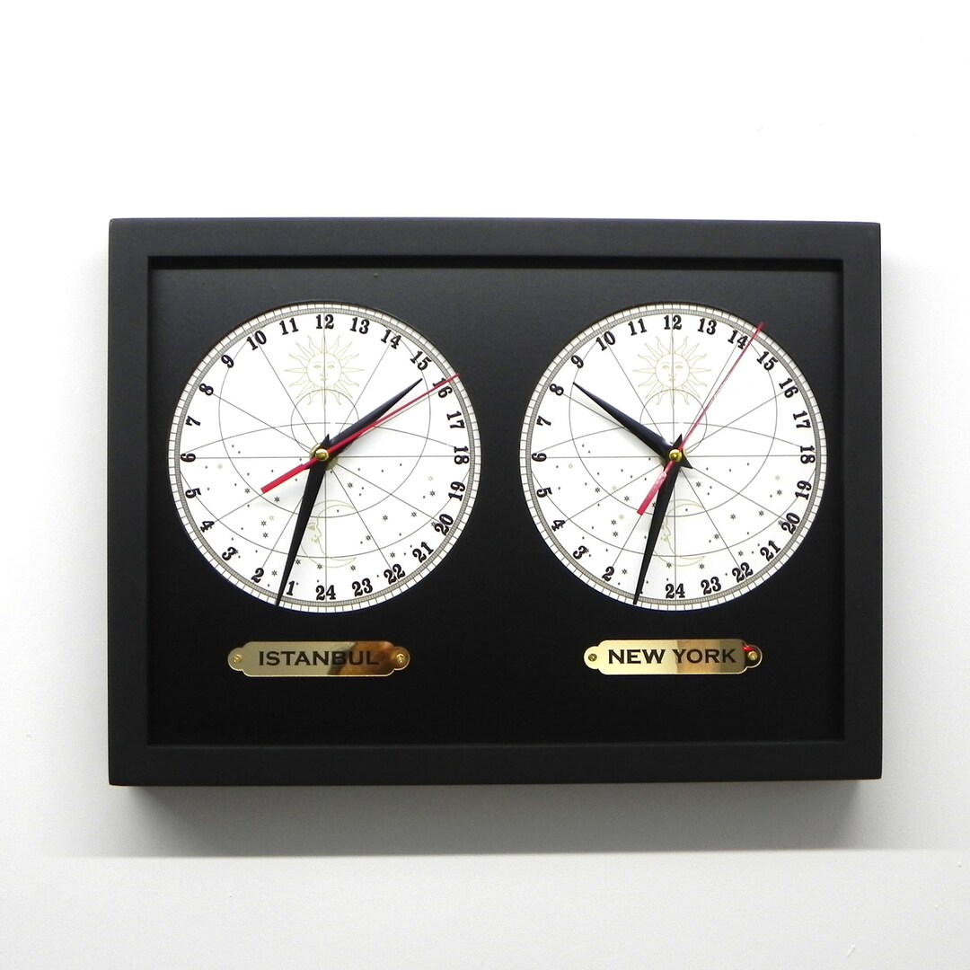 Twozone Clock With 24hour Zones. Binary Clock Showing 24 Hours