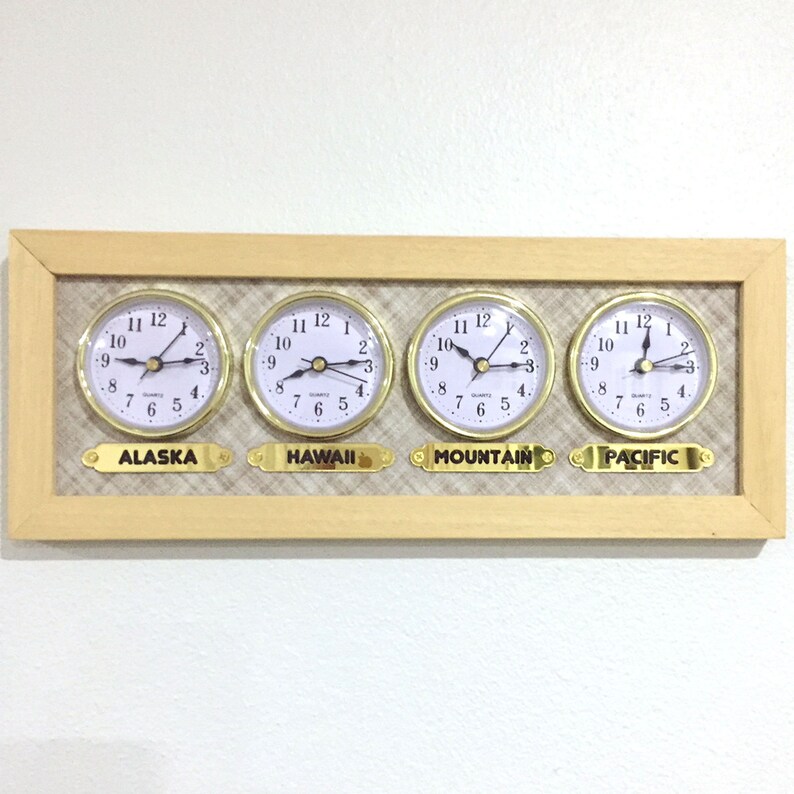 Time Zone Clock. 4 Customizable Zones. Optional Zone Labels. Personal Labels Upon Request. It is