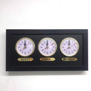 Multi Zone Clock. Custom Time Zone. You can print the name, region or city you want. 3 clock. Wall multi zone clock. city sticker wall clock