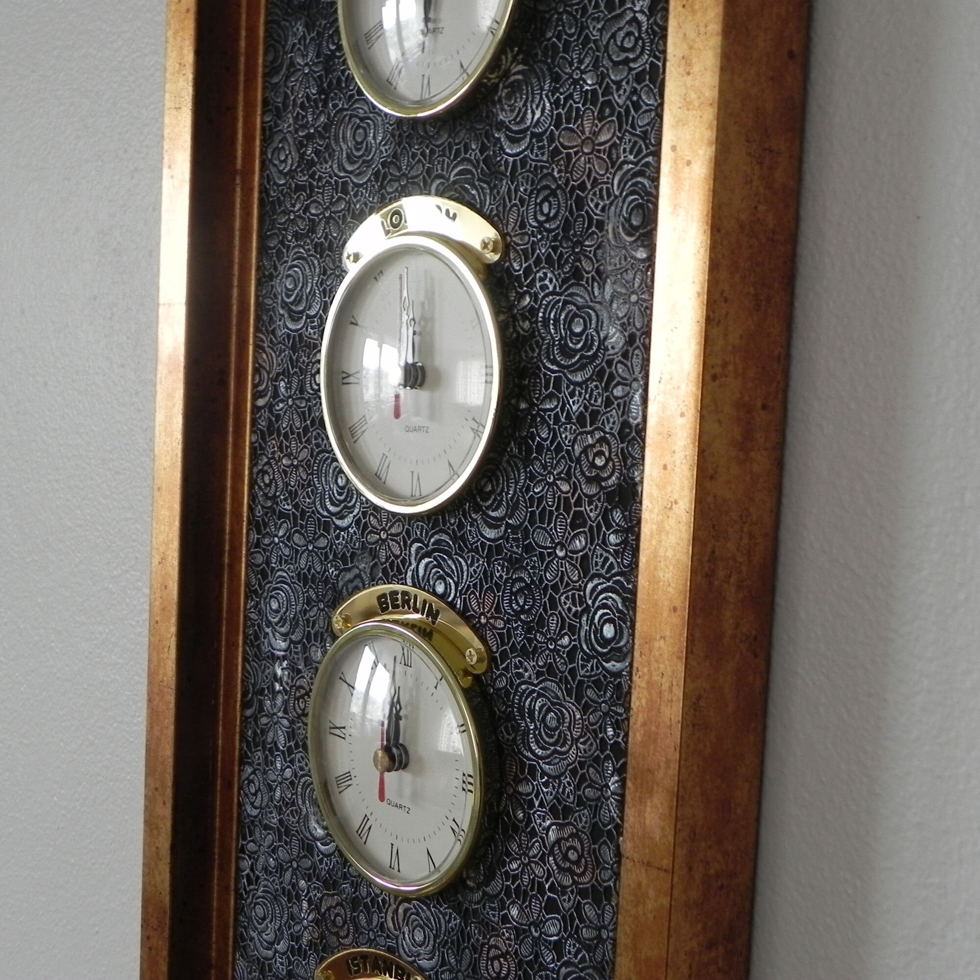 Time zone clock. 6 zone times. Multi Zone Clock. Custom Time Etsy