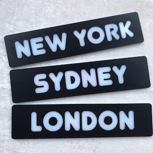 Custom World Time Zone Sign: Acrylic City Wall Decor