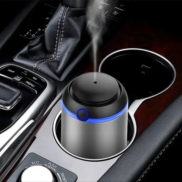 Car Diffuser Machine for Pure Essential Oils and Fragrance - Can be Custom Engraved on Aluminum Shell- Smart On/off by Vibration Sensor