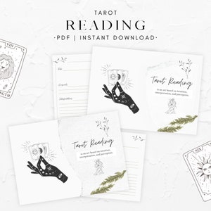 Tarot Card Reading | Instant Download | A1 | Personal or Professional Tarot Reading Card Handout