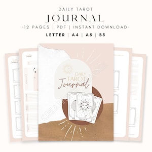 Tarot Journal Printable | Tarot Spreads | Tarot Diary | Digital File | Includes Two Designs