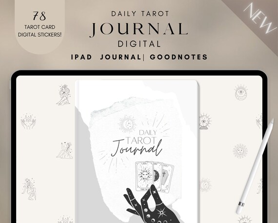 Tarot Journal Digital | Ipad Journal | Goodnotes | Tarot Card Stickers