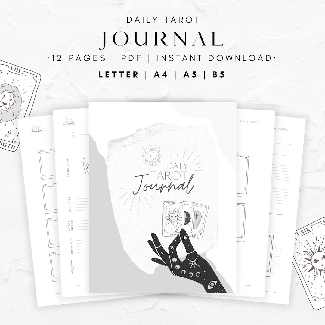 Tarot Journal Printable | Tarot Spreads | Tarot Diary | Digital File ...