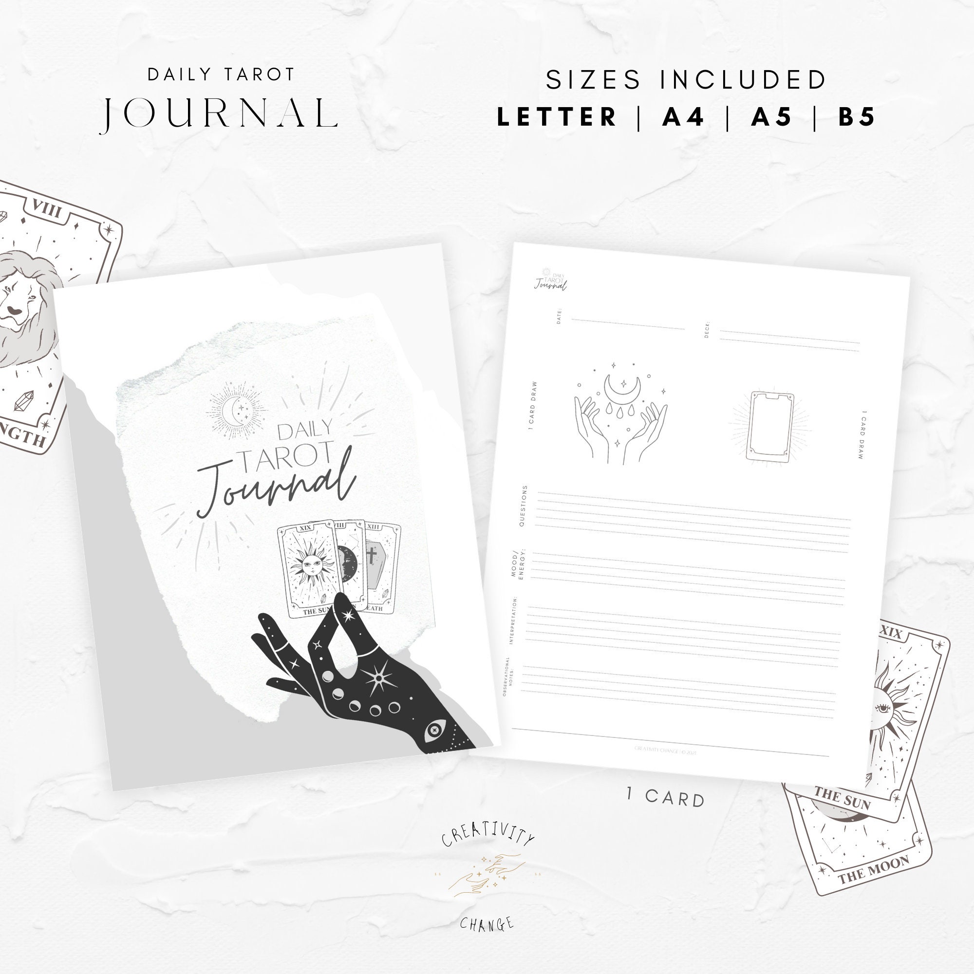 Tarot Journal Printable | Tarot Spreads | Tarot Diary | Digital File ...