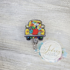 School Bus Badge Reel