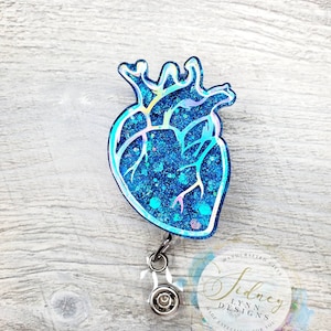 Cardiology Badge Reel - blue