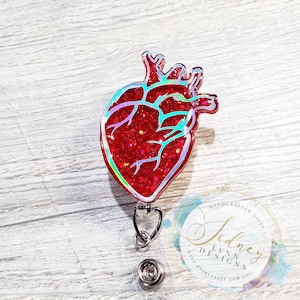 Cardiology Badge Reel - Red