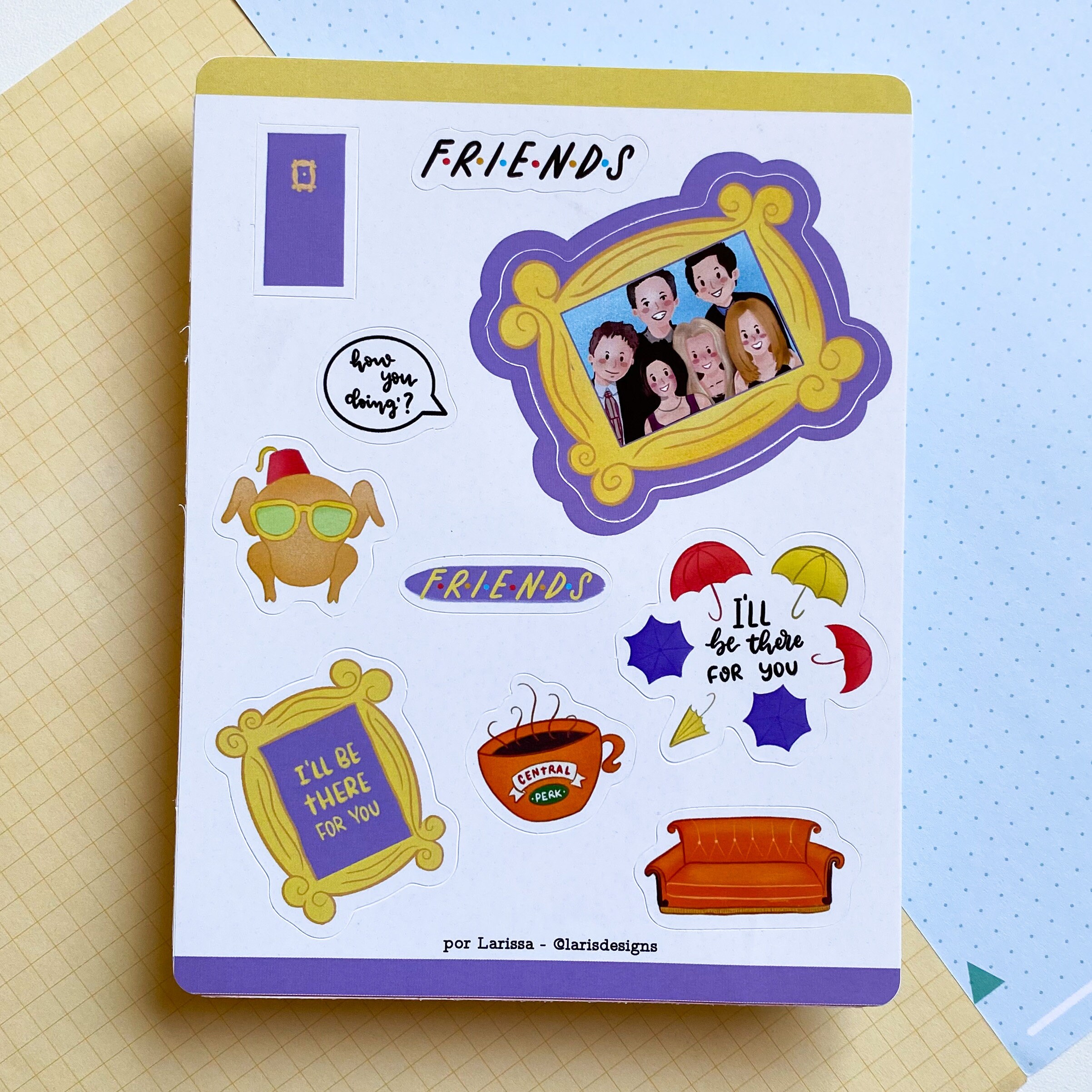Friends sticker sheet tv show series | Etsy