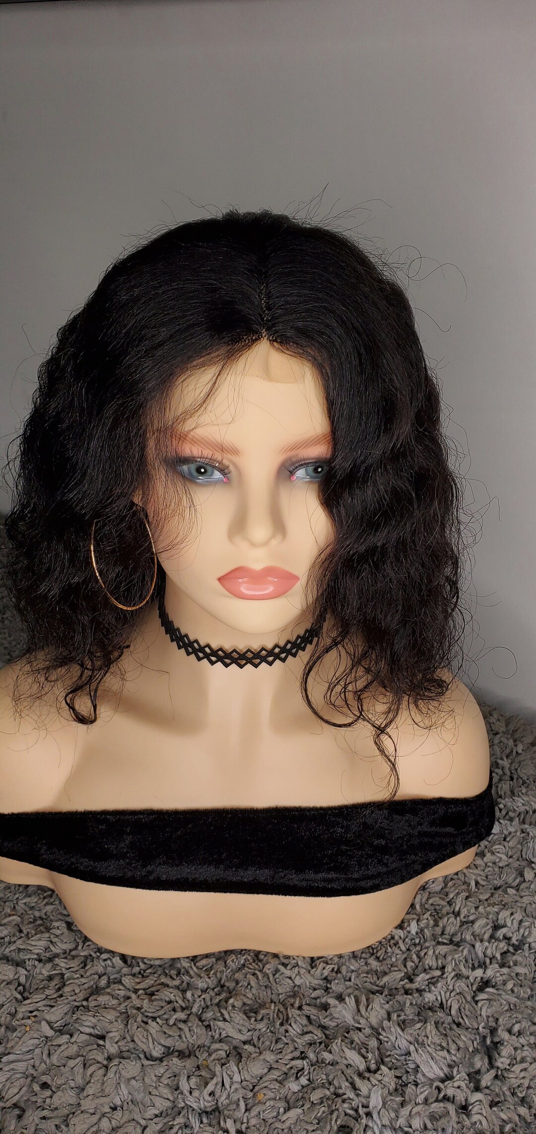 Cheap Human Hair Wig Middle Part 10 Etsy